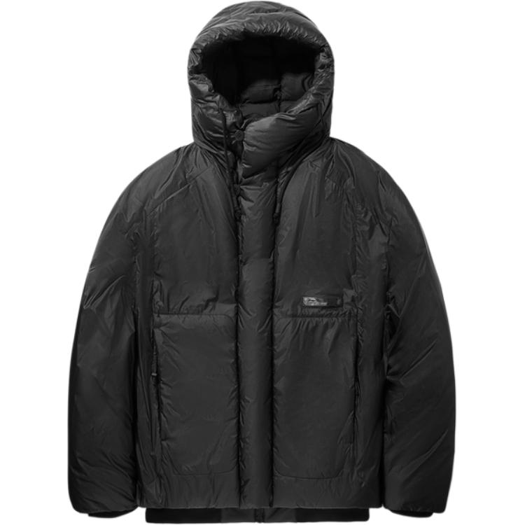 Li Ning Kung Fu Series Solid Color Zipper Hooded Versatile Down Jacket Men Outerwear AYMV303-3