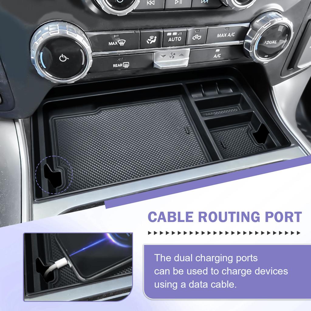 Бокс для хранения в передней центральной консоли для Ford F150 2025-2025 и F150 Lightning XLT 2025-2025, органайзер для средней консоли, лоток для рычага переключения передач