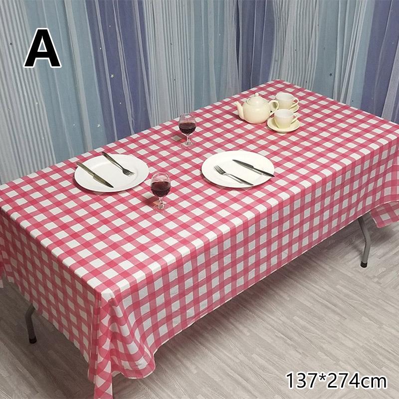 1PC Oil Proof Waterproof Party Supplies Table Cover Tablecloth Table Cloth Plastic Disposable Birthday Party Baby Shower