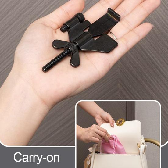 Door Stopper Adjustable Portable Simple Installation Door Lock Travel Essential for Hotel Apartment Dorm Security