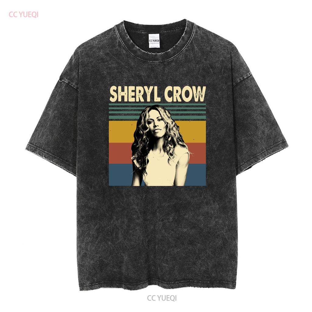 Sheryl Crow American Musician Vintage Retro T Shirt vintage Washed Stretched Casual Comfortable Slightly Soft fashion graphic