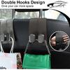 Elegananccy 2 Pack Double Car Seat Headrest Hooks, Leather Car Purse Hanger Holder For Bags, Cars Organizer And Storage Accessories For Women(Black)