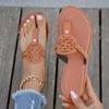 Fashion Women's Flat Flip Flops 2024 Summer Plus Size Ladies Beach Shoes Open Toe Casual Slides Shoes for Women Outdoor Female Sandals