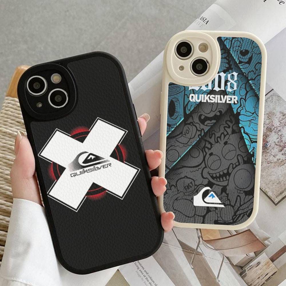 Бренд для серфинга Q-QuiksilverS Логотип Для IPhone 16 15 14 16E 13 12 11 Pro Max Plus Телефон Кожаный Чехол