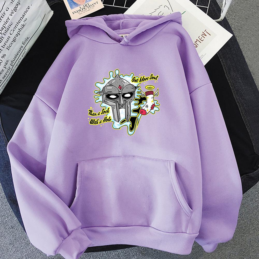 MF DOOM Рэппер Певица Толстовка с принтом унисекс Толстовки с длинными рукавами Хип-хоп Rip Одежда унисекс Уличная одежда с капюшоном Флисовая зимняя толстовка