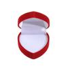 Engagement Wedding Party Valentine's Day Velvet Ring Box Heart Boxes Earrings Holder Jewelry Case