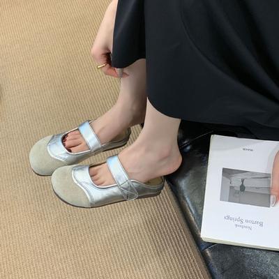 Винтажные туфли Мэри Джейн женские 2025 лето новые туфли на плоской подошве на липучке с юбками туфли Дуду