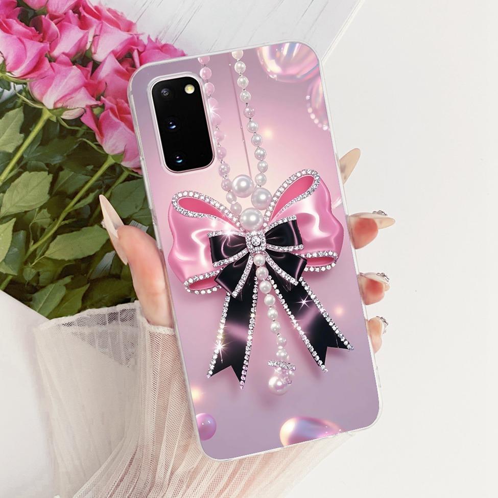 For Samsung S20 Clear Case Cute Cat Fashion Butterfly Funny Painted Funda For Samsung Galaxy S20 SM-G980 SM-G980F Phone Casing