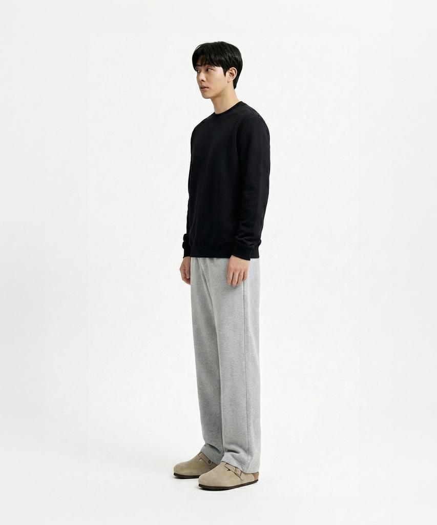 OKSTAR Mini Whale Embroidered Semi-Wide Sweatpants