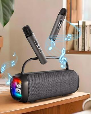 Hoshikou Denpa Беспроводной микрофон Bluetooth Микрофон для караоке Большой Перезаряжаемый Портативный Домашний Мини Bluetooth Беспроводной Часы работы от батареи Активный Идеальный