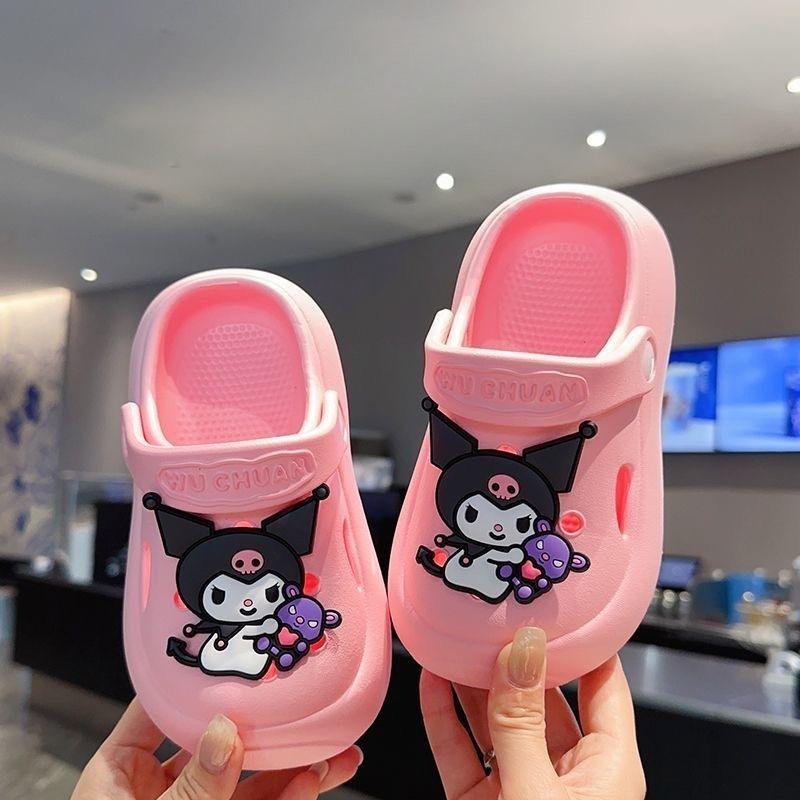 Summer Kids'Casual Shoes Sandals Cartoon shoes Summer Shoes For Girls Soft Bottom Anti-slip Blue Pink Shoes