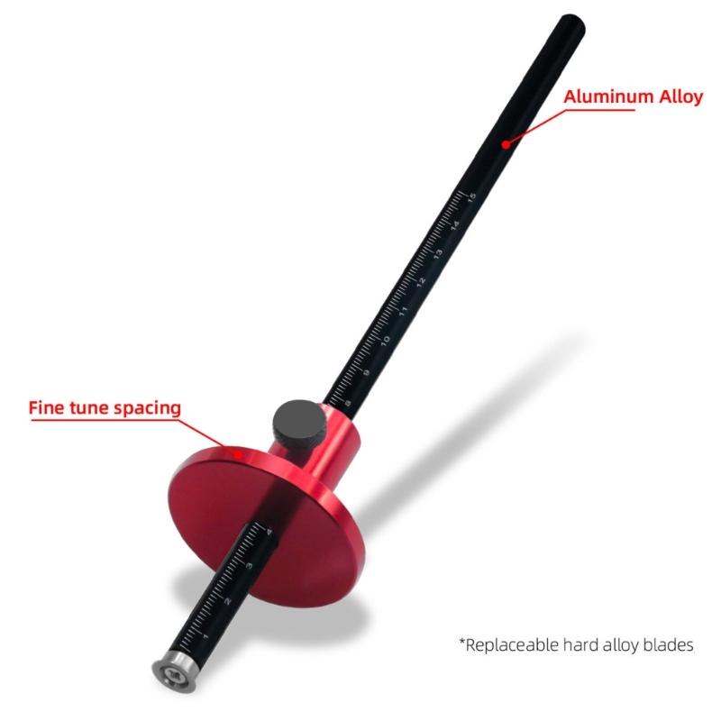 Carpentry Industrial Marking Gauge High Hardness Hand Woodworking Measuring Layout Tool Scriber Ruler Marking Gauge Line