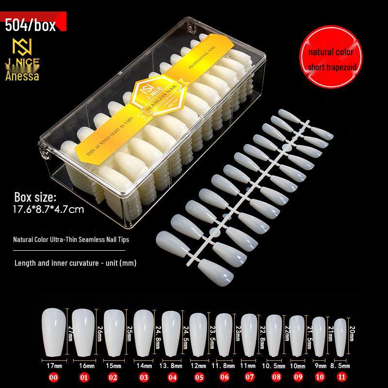 540 Ultra-Thin Transparent Half-Cover False Nail Tips - Seamless, No Carving Required