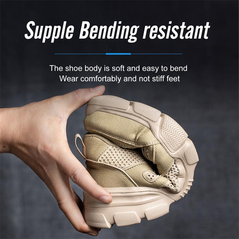 Breathable Safety Shoes Man Summer Work Shoes Lightweight Work Shoes Men Anti Puncture Protective Shoes Anti-Slip Work Sneakers