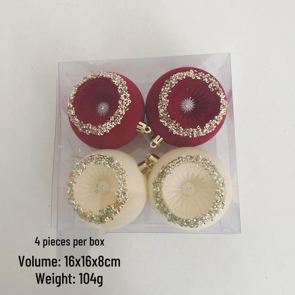 Набор елочных украшений: Девять расписных макаронс конфетных цветов, неправильной формы