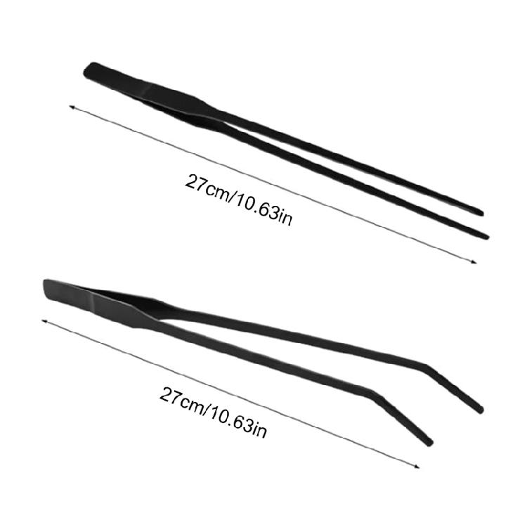 Пинцет для аквариума с длинной ручкой 27 см 2 штуки Инструмент для профессиональных аквариумистов для детальной расстановки растений и задач по кормлению