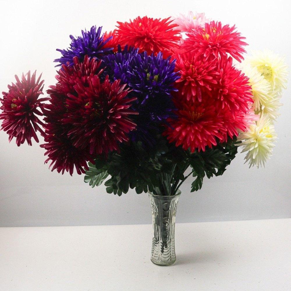 Silk Chrysanthemum Bouquet 7Head Fake Flowers High Quality Simulation Flowers Cemetery