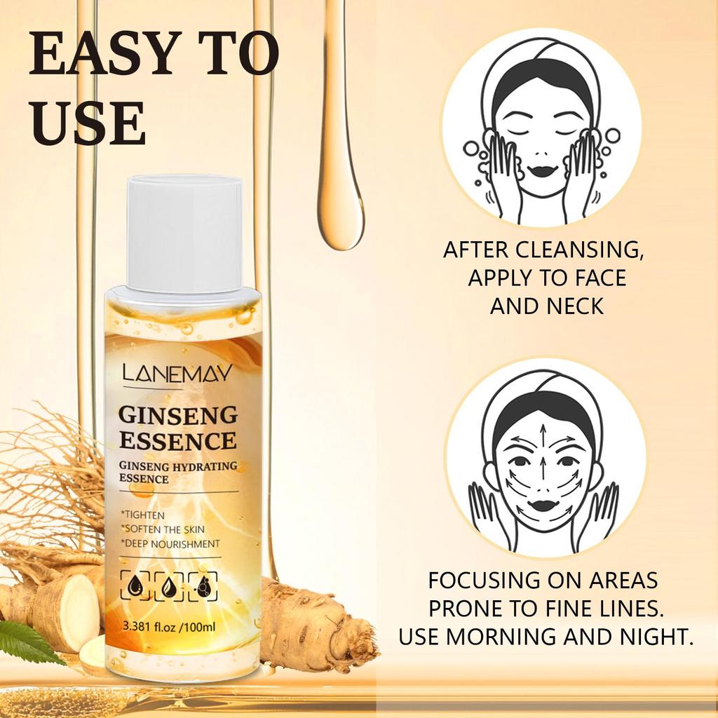 Эссенция женьшеня - Глубокое питание кожи лица, увлажняющий тоник для сухой и грубой кожи - Увлажняющий тоник для всех типов кожи, 100 мл