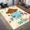 Hey Duggee Flannel Pattern Square Carpet,Area Rug,Carpet Rug for Living Room Bedroom Sofa Playroom Decor,Non-slip Floor Mat