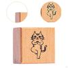 Кошка штамп милый зверек 1.2 дюйма для детей деревянный резиновый штамп почтовая рассылка скрапбукинг письмо