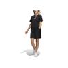 Adidas Floral Cartoon Print Round Neck Pullover Short Sleeve Dress Women Dress Black H57414