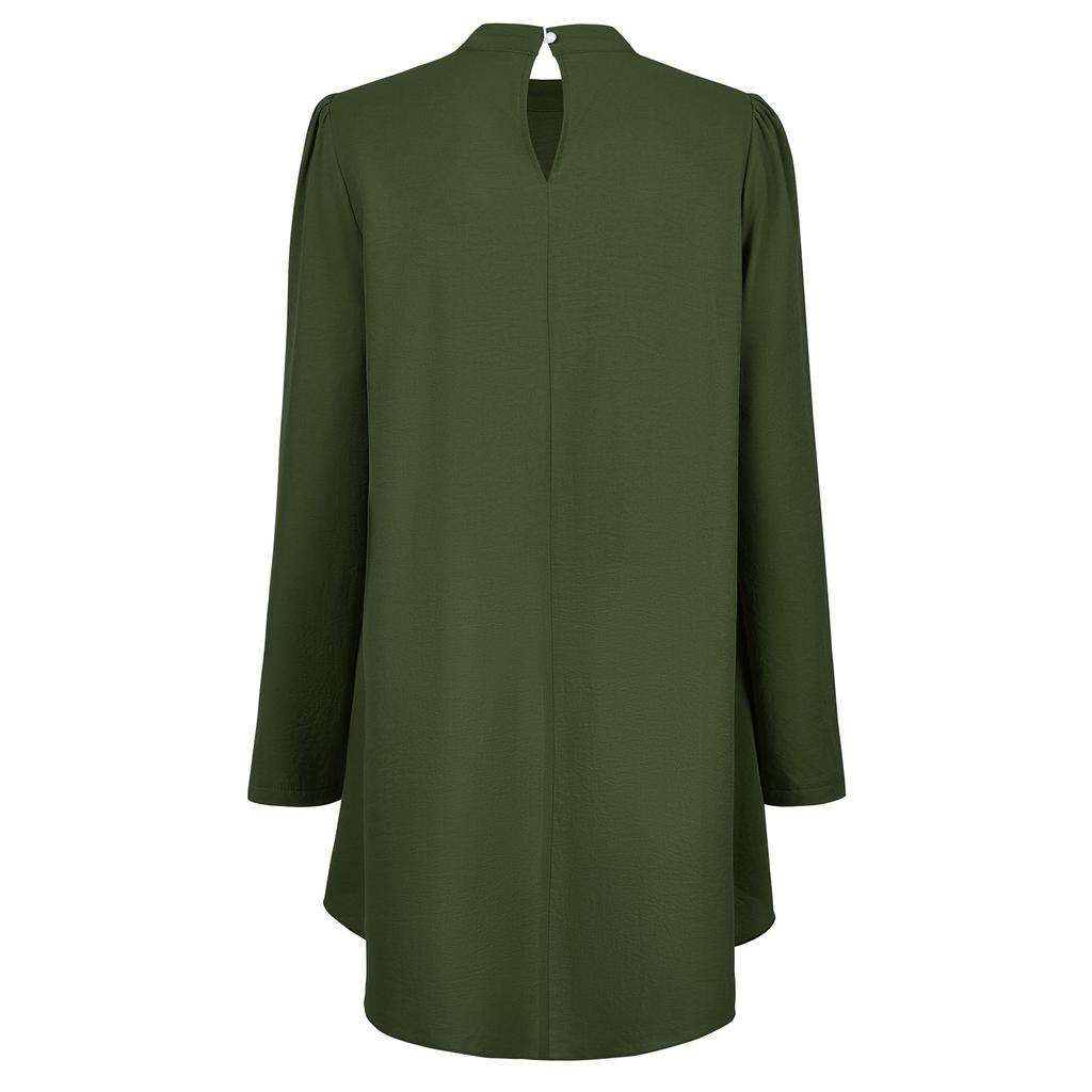 Повседневная женская модная однотонная рубашка с высоким воротником и длинными рукавами, пальто из искусственной кожи с двумя рубашками для женщин, элегантная женская одежда, осенняя одежда