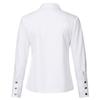 Women's Loose Fashion Shirts Solid Color Band Collar Long Sleeve Shirts Slim Tops
