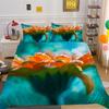 3D комплект постельного белья с цветами, пододеяльник с изображением моря, 2/3, ткань из микрофибры, AU180 * 210, полный размер, мягкое и легко чистящееся украшение для дома