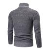 Men's Solid Colour Long Sleeve Casual Stand Up Collar Knitted Cardigan Coat