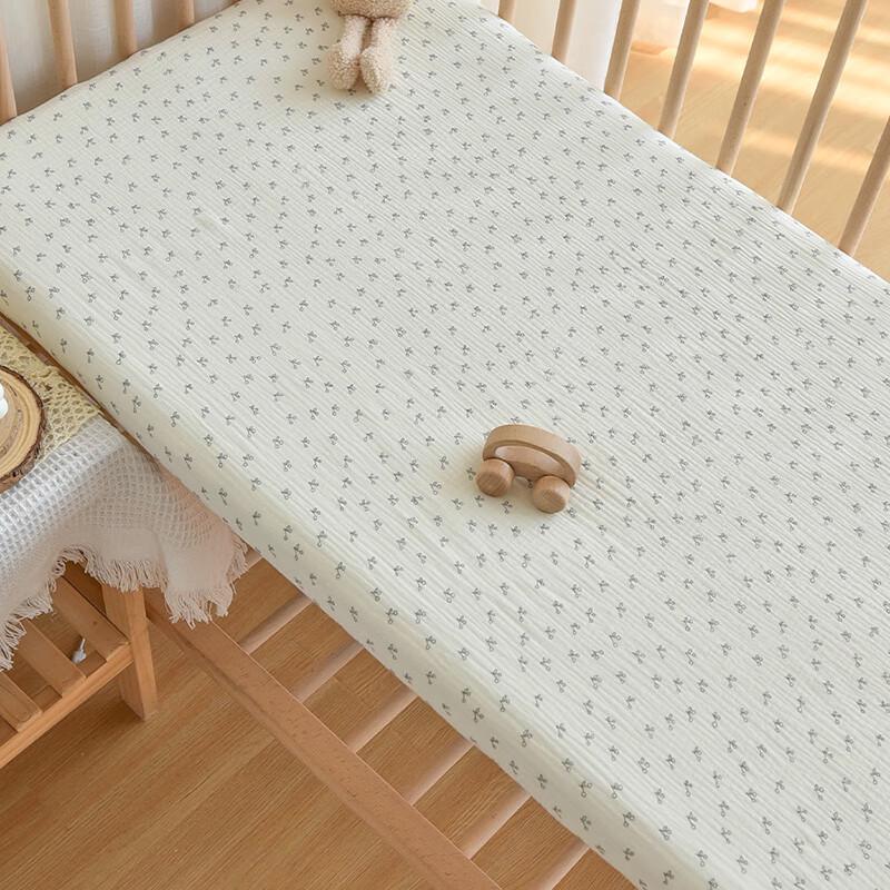 UKKNZZ Kids Gauze Fitted Sheet