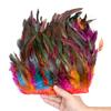 1 Meter Fluffy Natural Rooster Feather Trim Fringe Wedding Decoration Carnival Accessory Sewing Feather Ribbon 15-20 CM