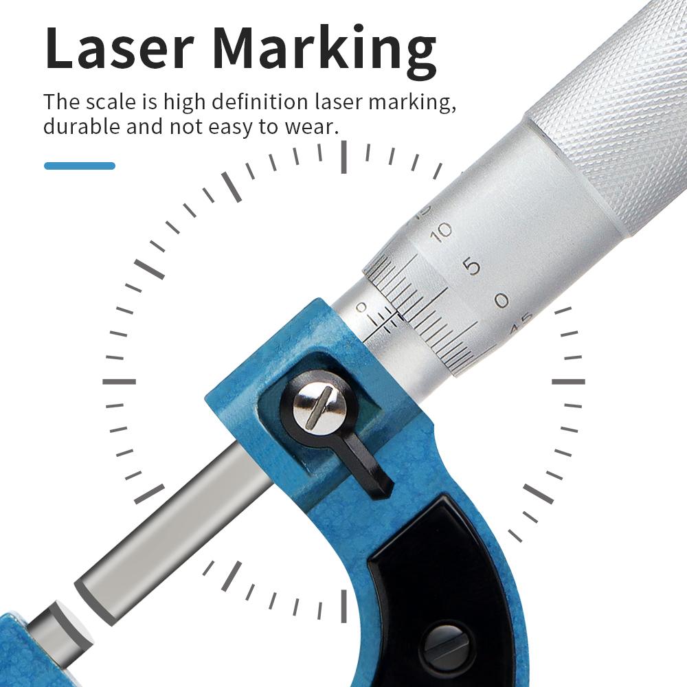 Наружный микрометр 0-25 мм 0,01 мм прецизионный калибр штангенциркуль метрический микрометр точный измерительный инструмент