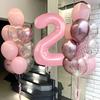 21 шт. 1 2 3 4 5 6 7 8 9-летний набор воздушных шаров на день рождения розовый с днем рождения декор для вечеринки в честь рождения ребенка