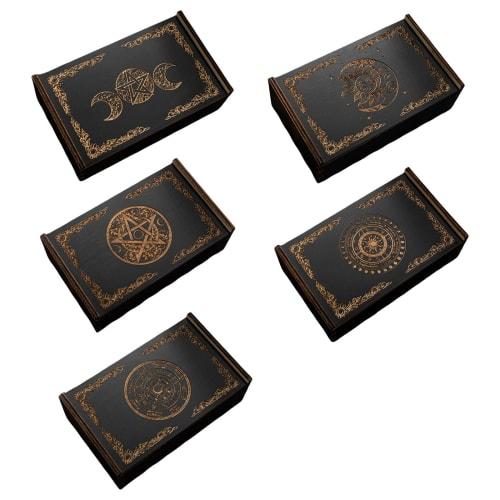 Empty Card Storage Case Playing Card Box Packing Card Holder Box Tarot Container Storage Case Wooden Game Card Box