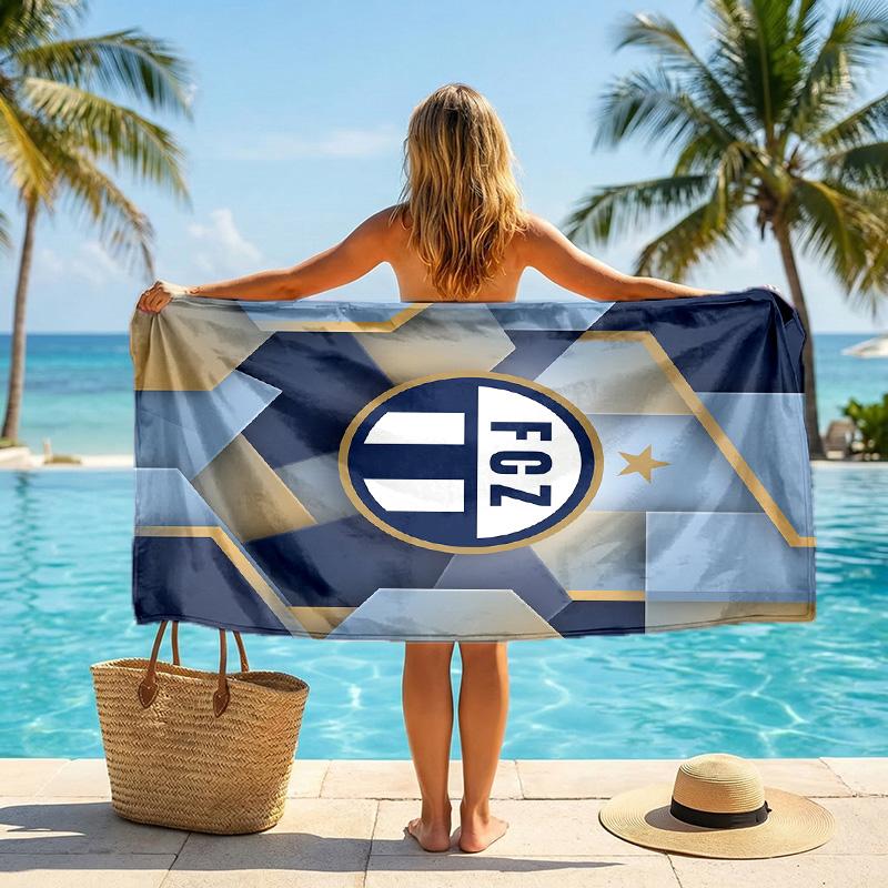 FC Zürich print Quick Dry Beach Towel Microfiber Absorbent Portable Travel Swimming Towel
