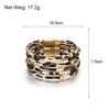 Vintage Metal Tube Leopard Leather Bracelet for Women Men Boho Multilayer Wrap Wide Bracelets & Bangles Charm Jewelry