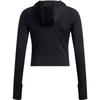 Under Armour Meridian Simple Solid Color Knitted Quick-Sohl Short Jacket Women Jacket Black 1386618-001