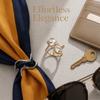 Alloy Scarf Ring Multifunctional Corner Knotting Buckle New Scarf Buckle  Scarf Fixing