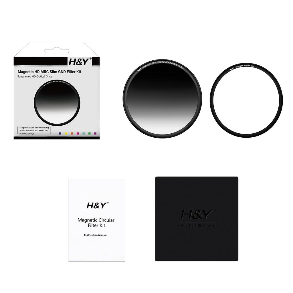 ND Filter 77mm Magnetic Balancer GND16 Filter Kit Magnetic Half ND Soft Gradient Thin Frame Antistatic Antifouling Water Repellent Scratch Resistant