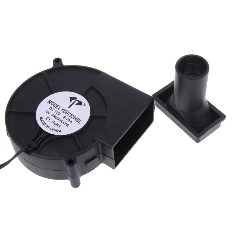 DC12v 2.7A 9733 Barbecue Grill Centrifugal Turbo Blower with Air Outlet Large Air Volume High-speed Cooling Fan 4600RPM