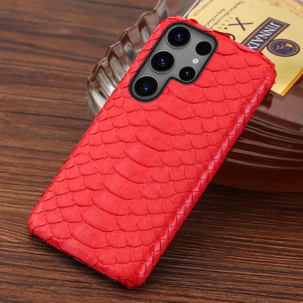 LANGSIDI Роскошный чехол из натуральной кожи питона для Samsung Galaxy S23 S24 S25 S26 Ultra S22 Plus A56 A57 Чехол из кожи змеи