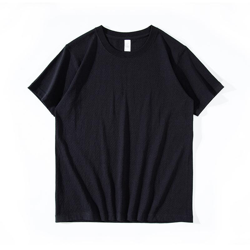 GMXIA Heavy Cotton Short-sleeved T-shirt Women's Solid Color Women's Summer Base Shirt Ins Men's and Women's Tops
