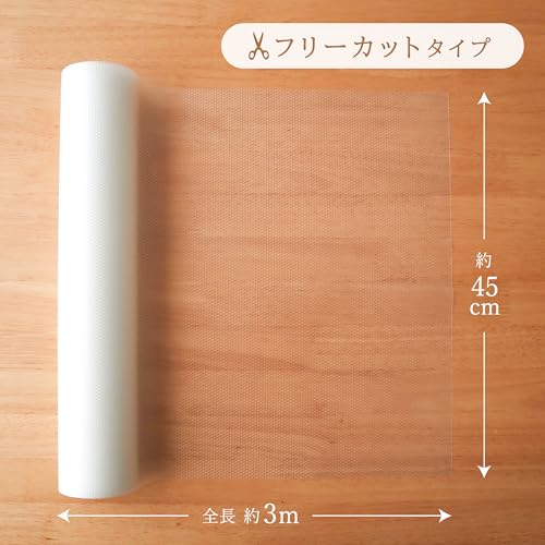 Towa Sangyo Insect Repellent Sheet for Kitchen Cabinets, Made in Japan, Approx. 45 x 300 cm, Insect Repellent, EVA Resin, Long, Non-Slip, Clear