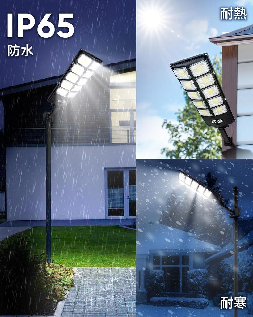 Solar Street Light, LED Solar Light [New Model, Energy-Saving] Outdoor Lighting, Security Light, IP67 Waterproof, Motion Sensor, 3 Intelligent Modes,
