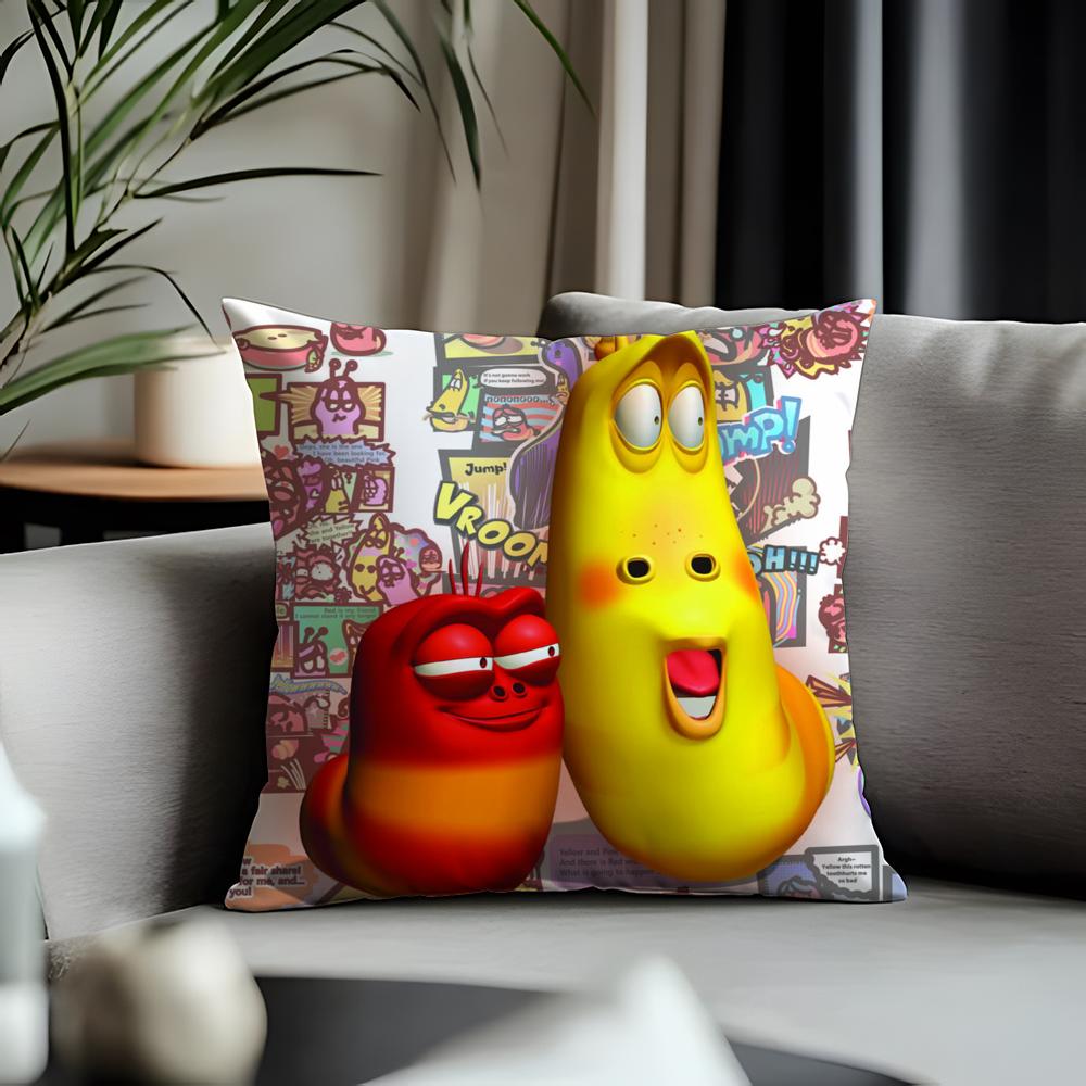 Fashion LLarvaful Cushion Cover Antidustmite Pillowcase Invisible Zipper Silky Short Plush Sofa Cushion Cover