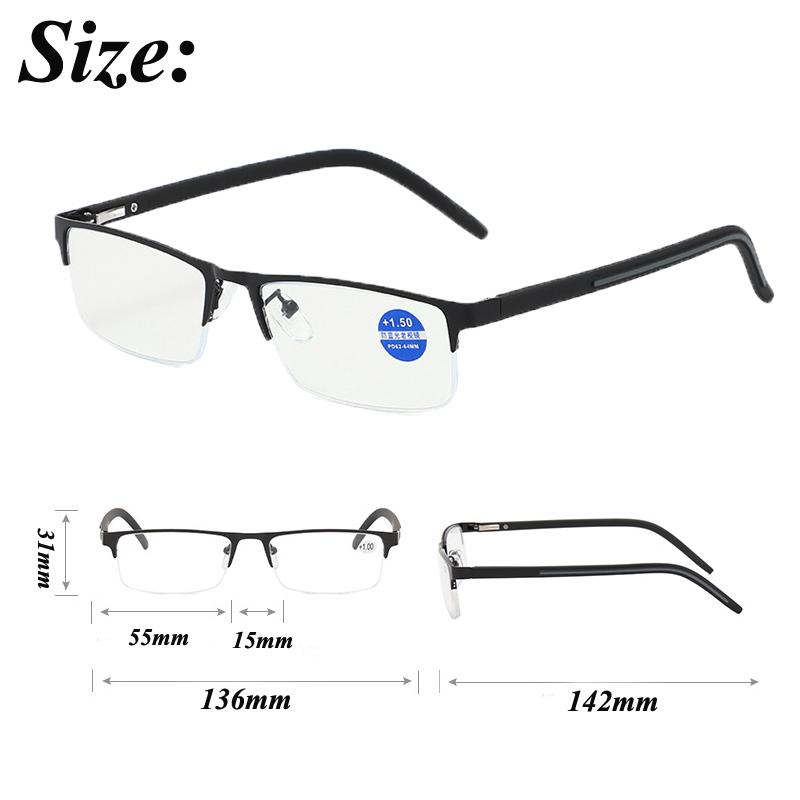 Unisex Reading Glasses Simple Men Women Titanium Alloy Presbyopia Eyeglasses Anti-fatigue Computer Eyewear Diopter +1.0 To +4.0