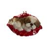 Ubia Shih Tzu Wrapped In a Blanket Ornament, 7 X 4.5 X 4.5 Cm, Animal Figurine, Garden Ornament, Dog, Christmas Tree Ornament, Santa, H23090