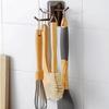Kitchen Bathroom Wall Mount Self Adhesive Hooks Rotary Towel Sundries Hanger Plastic Towel Hook Rotatable Holder Wall Hooks