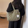 Yogodlns Women Padded Casual Handbag  Adjustable Strap Diamond Quilted Tote Bag Padding Shoulder Bag Slouchy Travel Bag