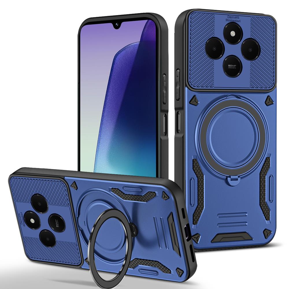 Роскошный Магнитный Чехол-Броня Для Redmi 14C 15C 15 A4 A5 K80 Note 13 14 14S Pro Plus 4G 5G С Кольцом-Подставкой Защитный Бампер